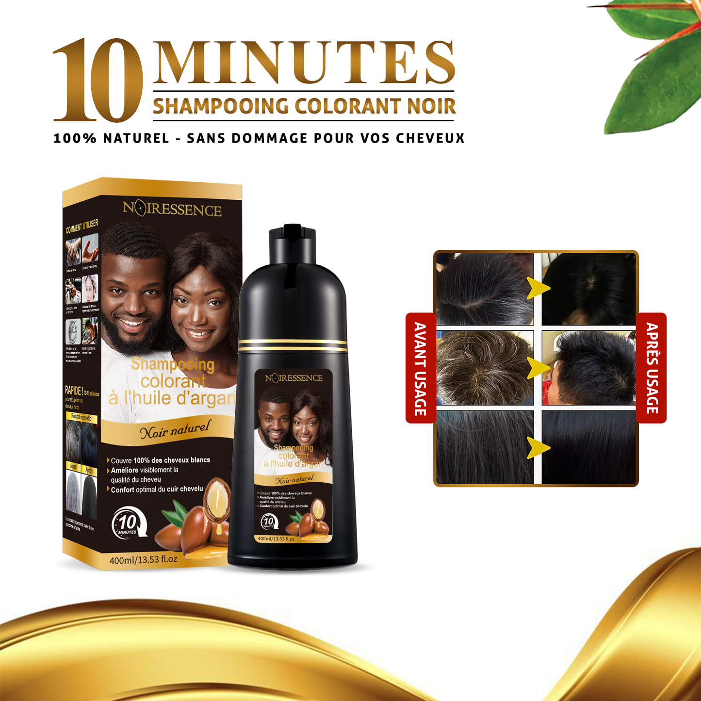 SHAMPOING NOIRCISSANT A L'HUILE D'ARGAN-400ml